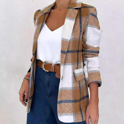 Elegant Plaid Coat