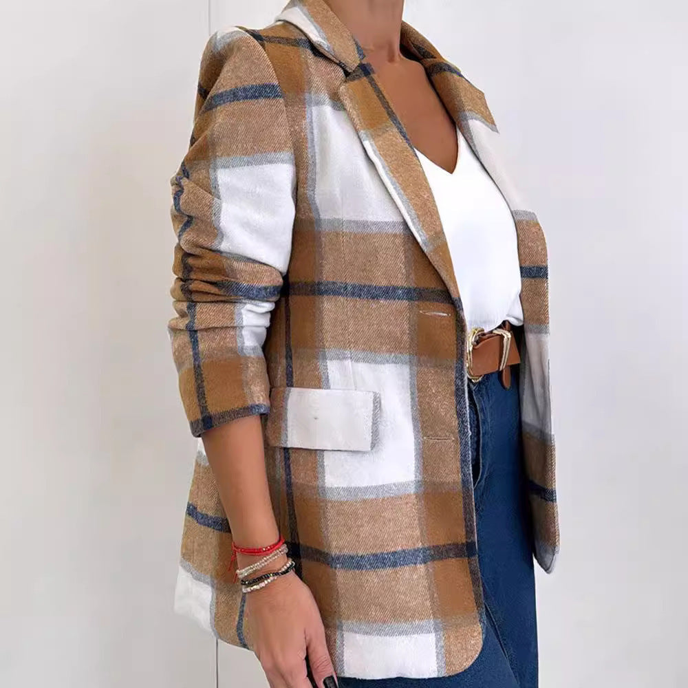 Elegant Plaid Coat