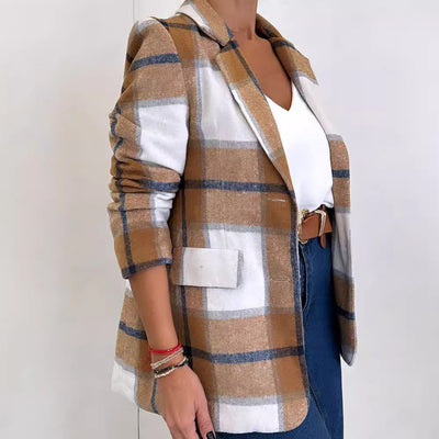 Elegant Plaid Coat